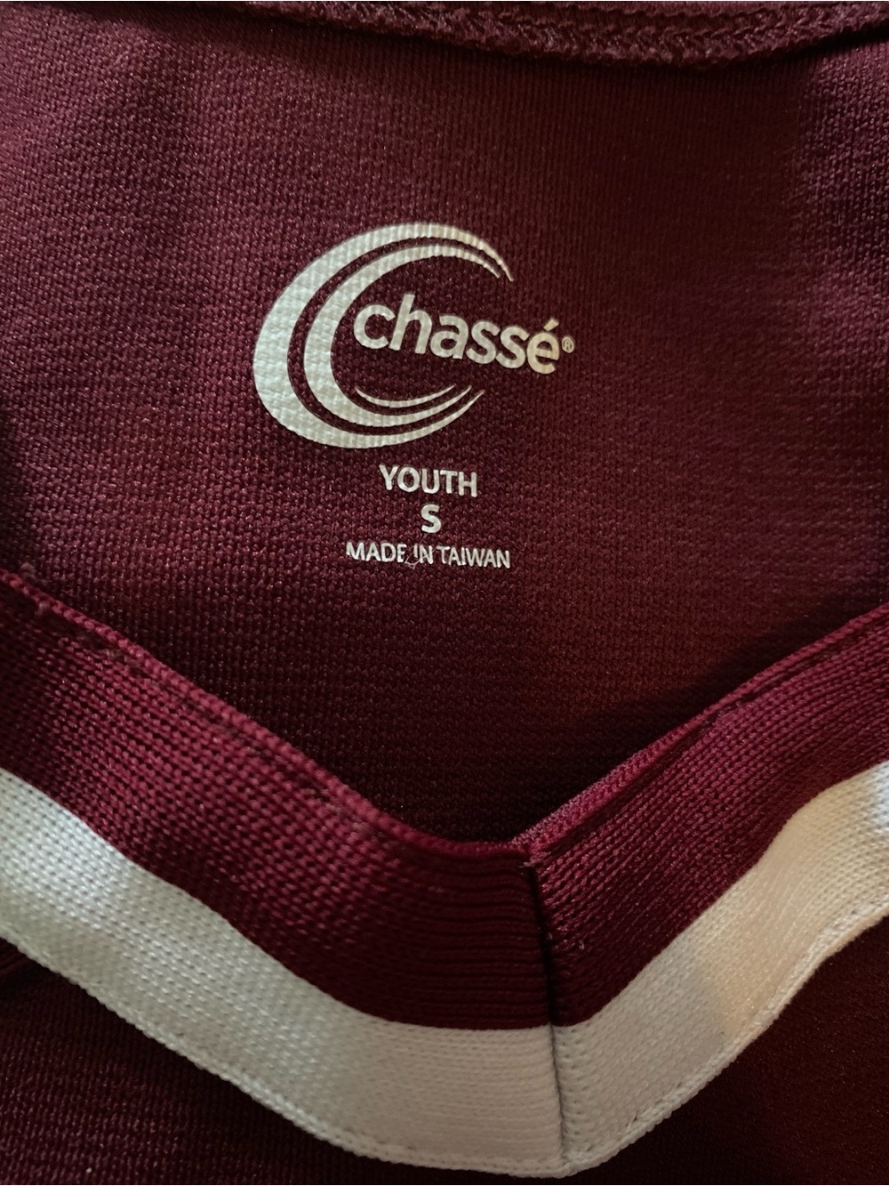 Chassè Girls Youth Cheerleaders Maroon & White Uniform: Size Small - Picture 7 of 7